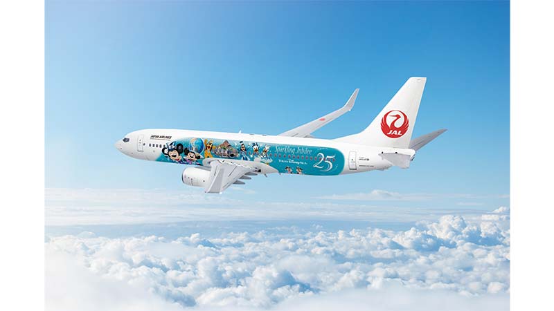 東京ディズニーシー®25周年をテーマとした特別塗装機「JAL Jubilee Express」