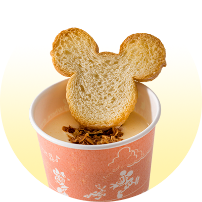 スープにトッピングのイメージ