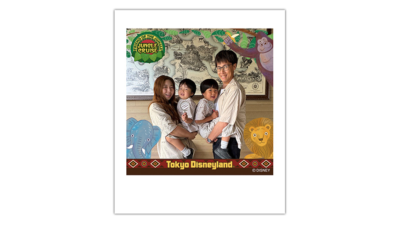 東京ディズニーランド　ジャングル探険ツアーの記念写真