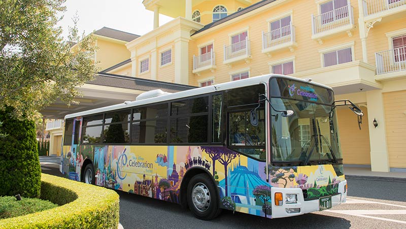 About 20 minutes to the Parks by complimentary shuttle bus (Wish & Discover Shuttle)