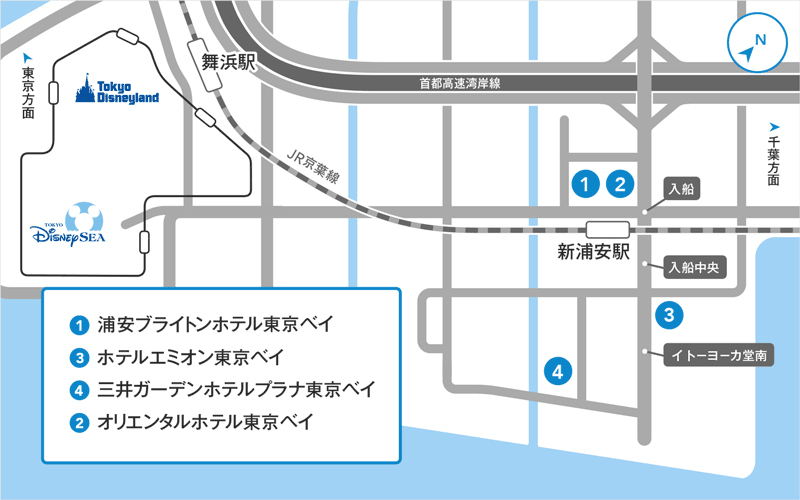 ホテルの地図画像