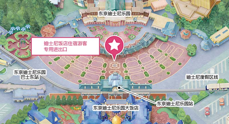 迪士尼饭店住宿游客专用进出口