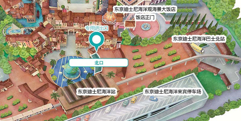 游客可从北口的专用进出口