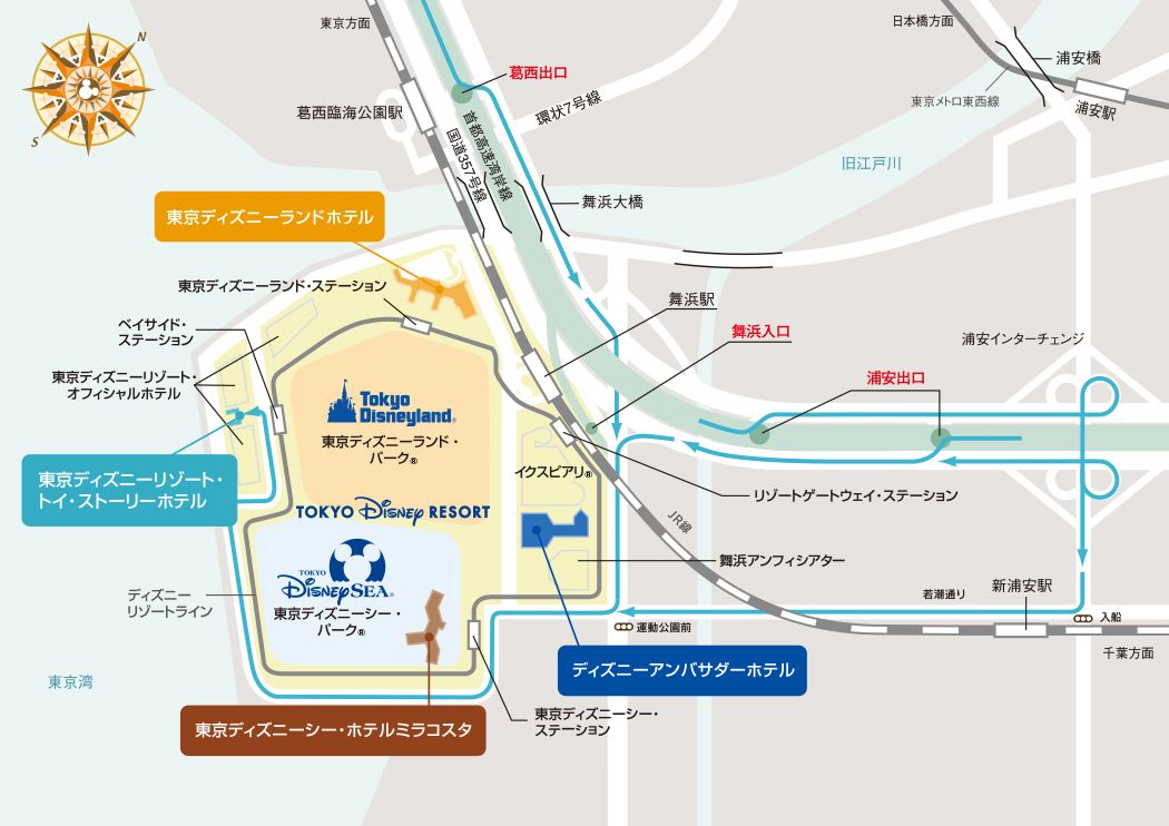 公式 車でのアクセス 東京ディズニーリゾート トイ ストーリーホテル 東京ディズニーリゾート