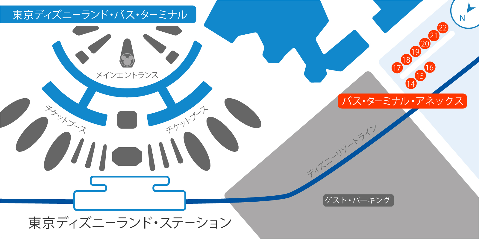 東京ディズニーランド・バス・ターミナルの地図2