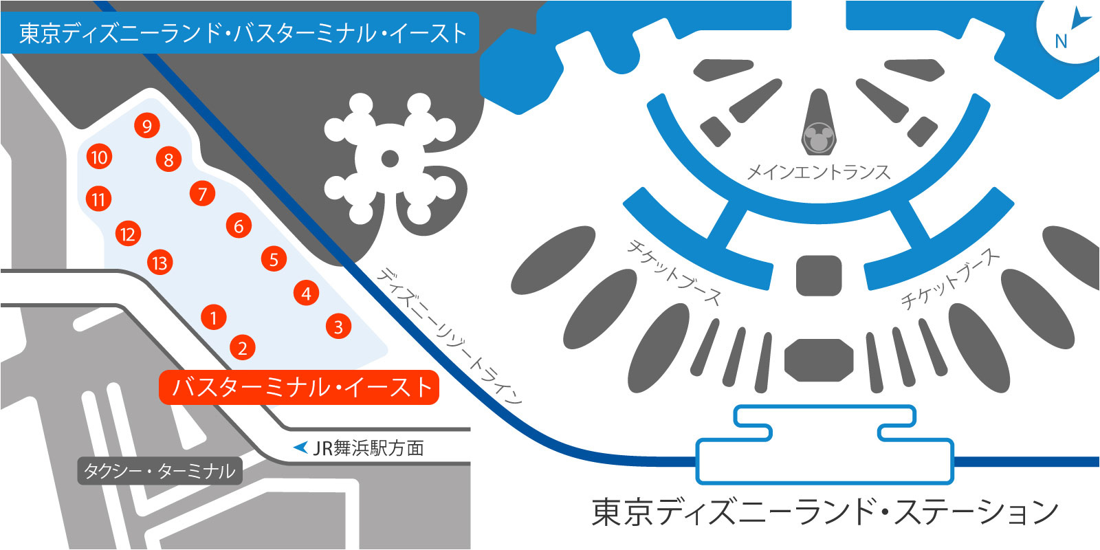 東京ディズニーランド・バス・ターミナルの地図2