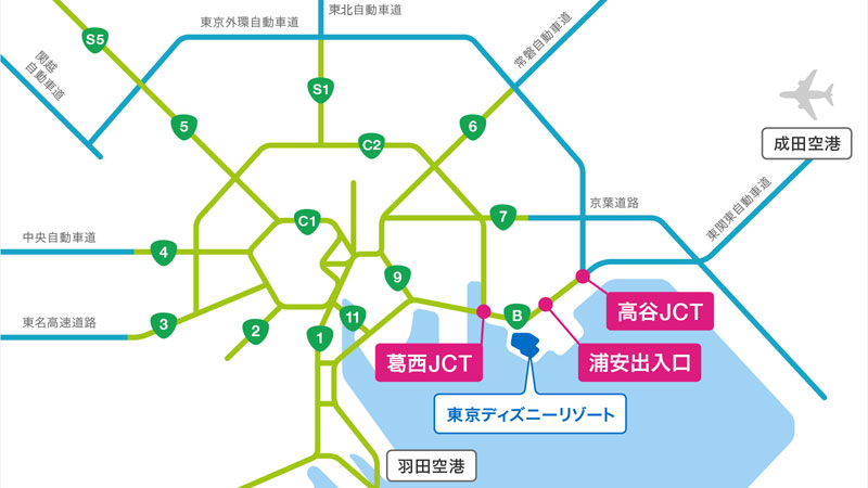 広域道路マップのイメージ