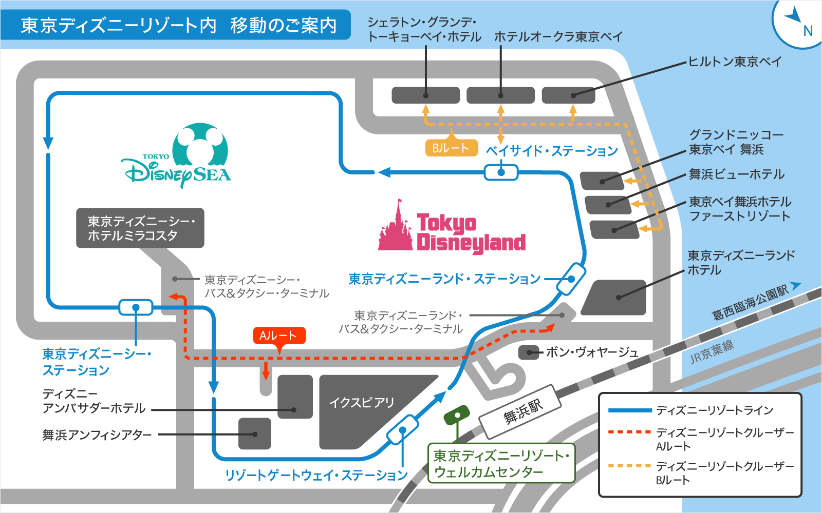 ディズニーリゾートクルーザーのルート