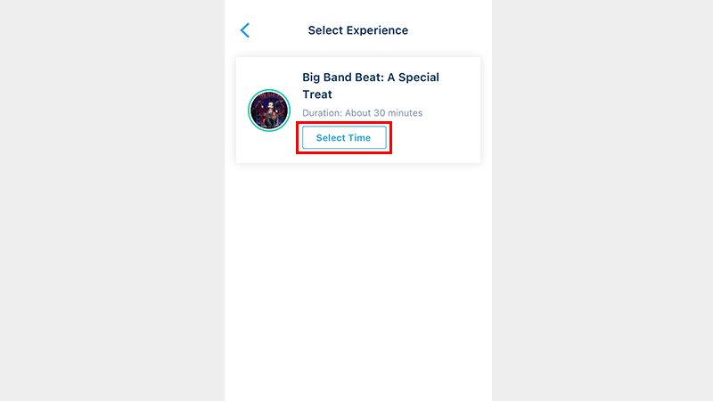 Step 3: Select experience