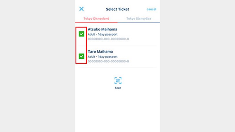 Step 2: Park ticket verification