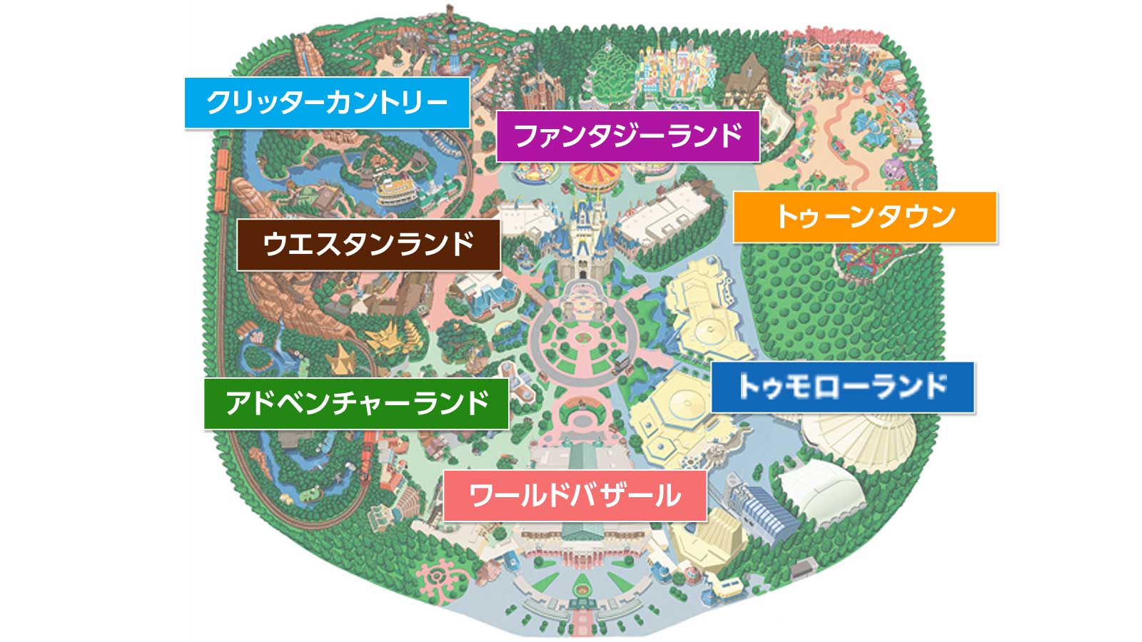 東京ディズニーランド地図画像