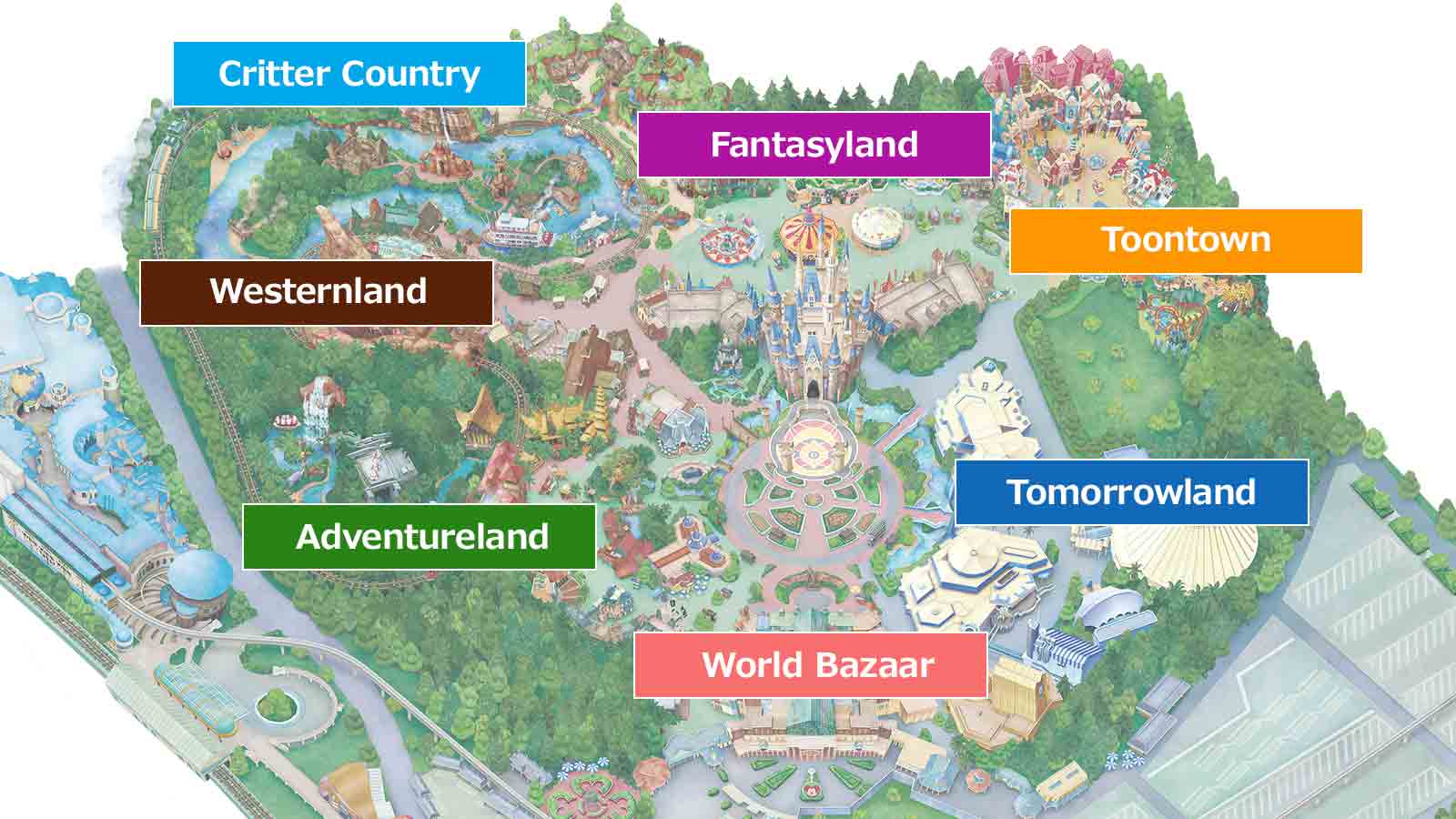  Official Map Tokyo Disneyland