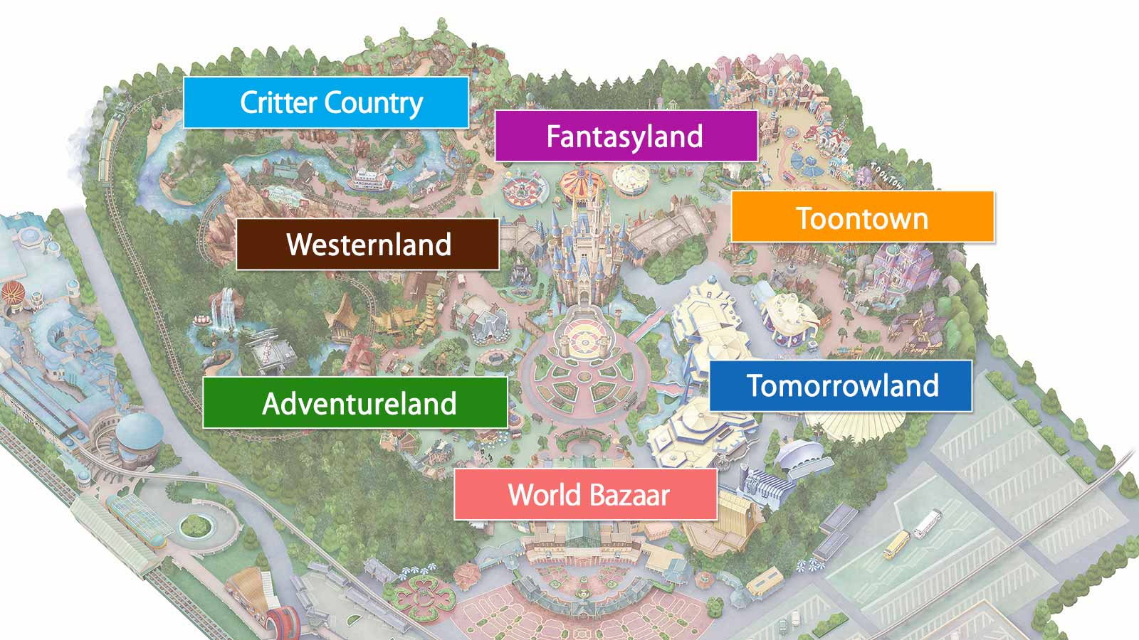  Official Map Tokyo Disneyland