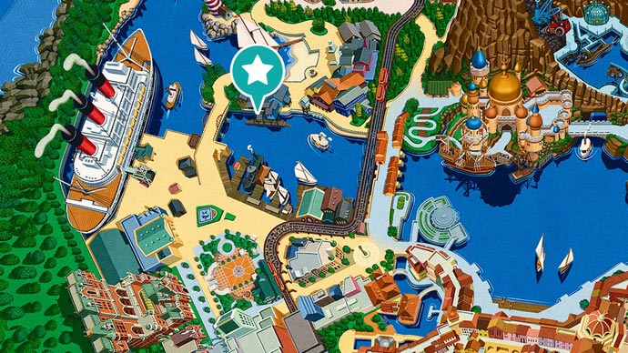 6.ディズニーシー・トランジットスチーマーラインの場所のイメージ