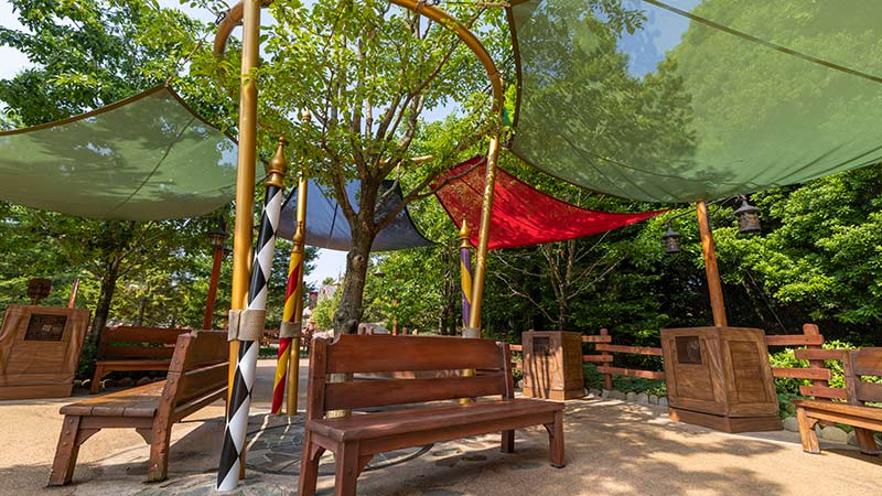 Relax in a shaded spot under a tarp