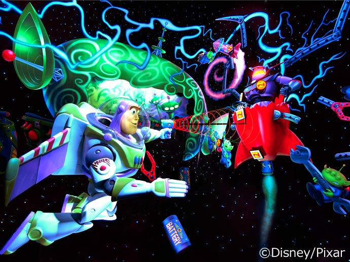 Shooting-game attraction  Buzz Lightyear's Astro Blasters in Tomorrowland