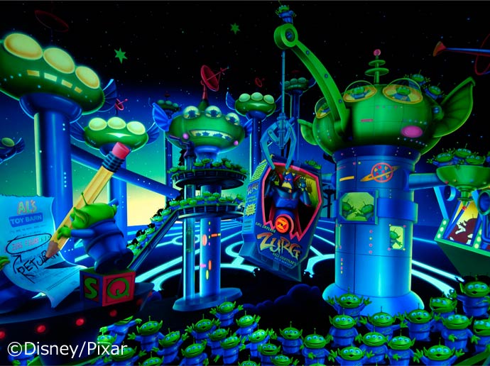 Shooting-game attraction  Buzz Lightyear's Astro Blasters in Tomorrowland