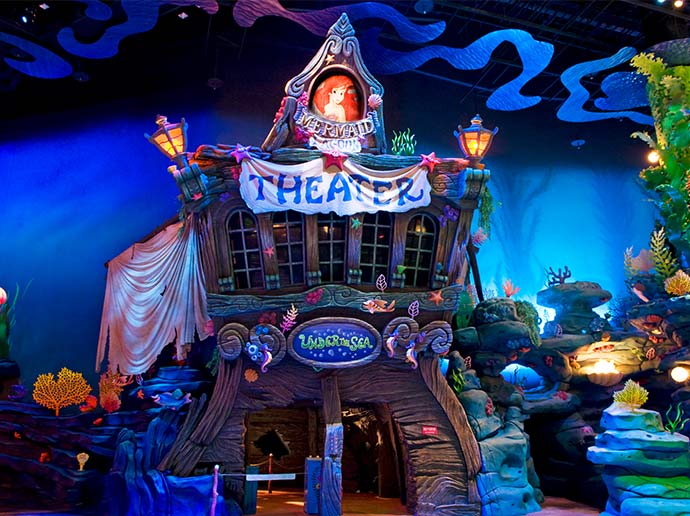 Attend a concert with Ariel under the sea Mermaid Lagoon Theater in Mermaid Lagoon 