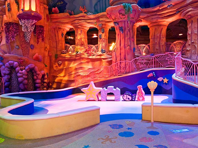 Great for families with small children! Ariel's Playground at Tokyo DisneySea