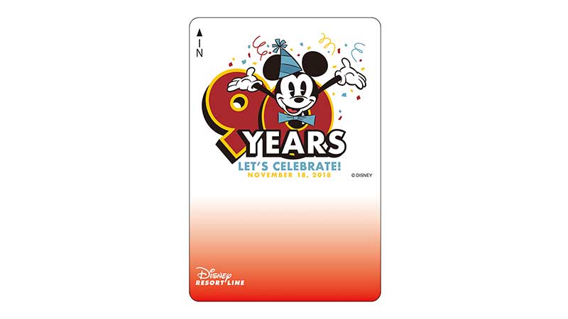 ミッキーマウス スクリーンデビュー90周年“90イヤーズ・ウィズ・ミッキー”デザインのフリーきっぷのイメージ