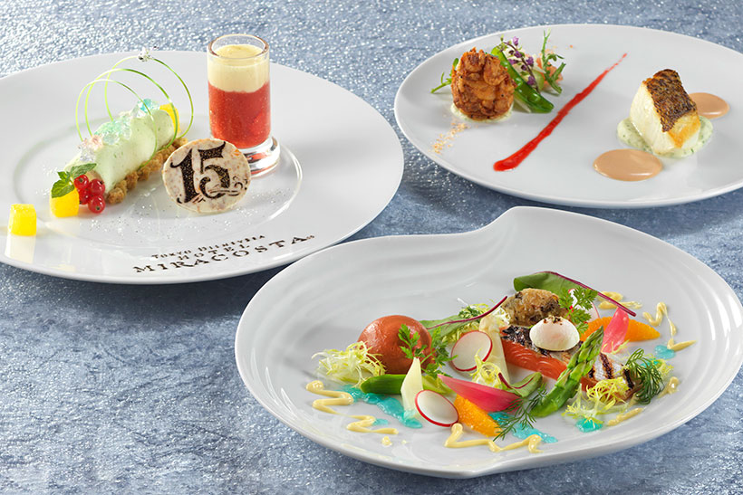 東京ディズニーシー・ホテルミラコスタの開業15周年を記念した地中海料理レストラン「オチェーアノ」のスペシャルメニュー