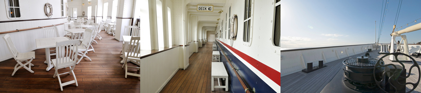 S.S.コロンビア号のデッキや甲板の画像