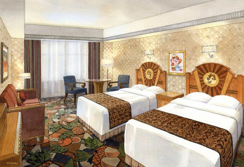 ディズニーアンバサダーホテル「チップとデールルーム」の画像