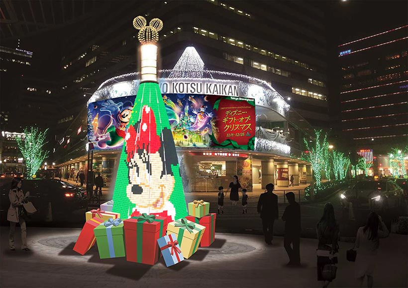 公式 ミッキーやミニーに変化する光かがやくクリスマスツリーが有楽町駅前広場に登場 東京ディズニーリゾート ブログ 東京ディズニーリゾート