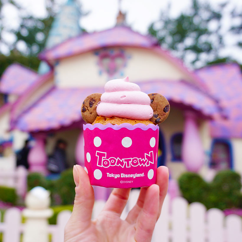 東京ディズニーランド,トゥーンタウン,ミニーの家前,ストロベリーチョコチップマフィン