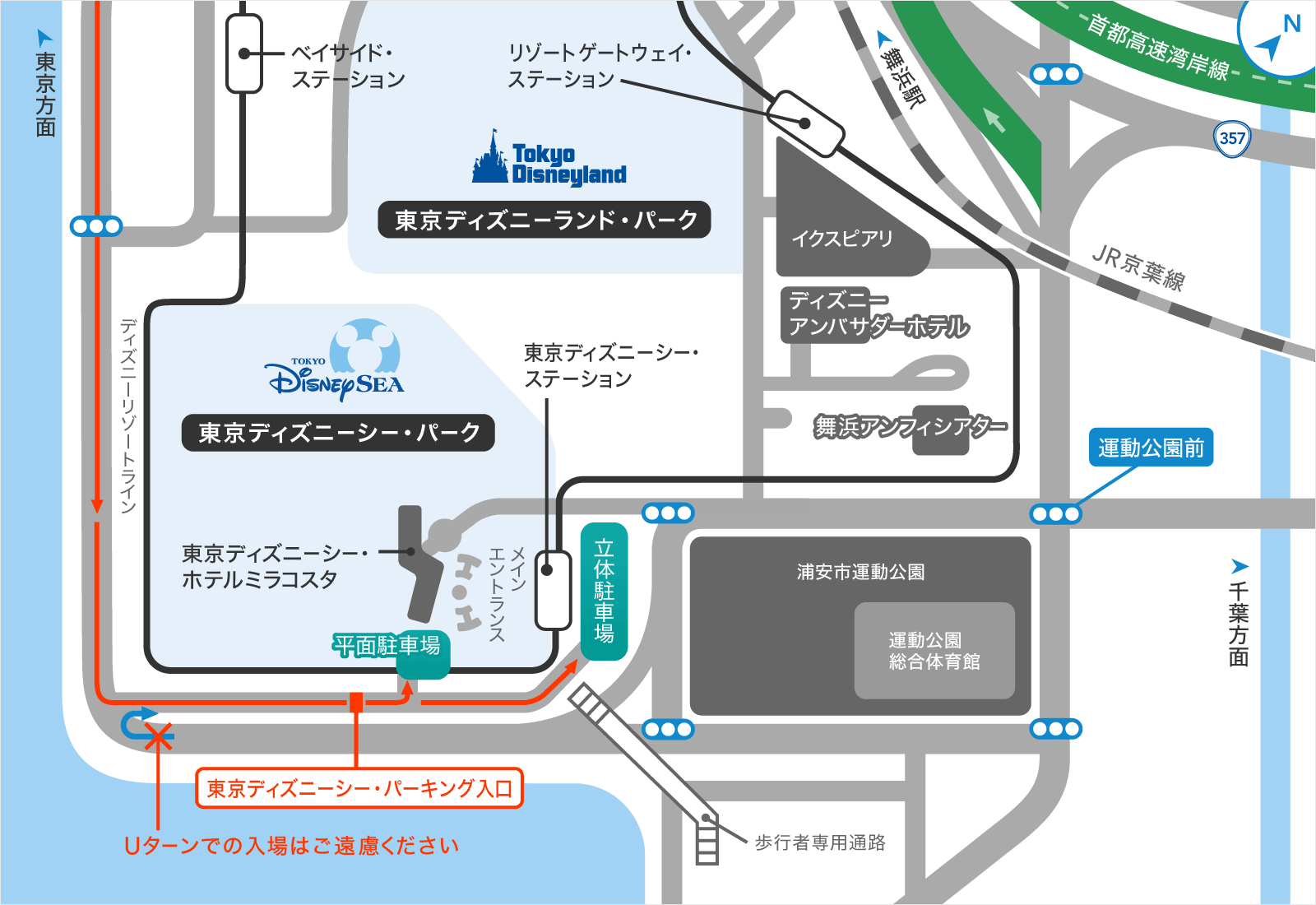 東京ディズニーシー・パーキングマップの画像