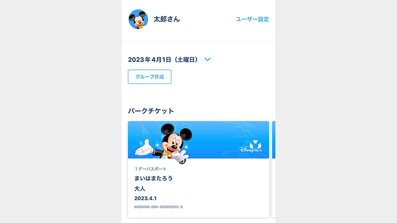 ディズニーチケット