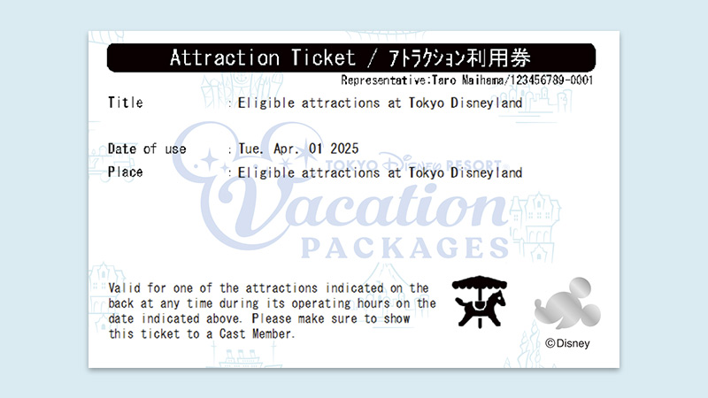 Attraction Tickets (without designated experience / time)